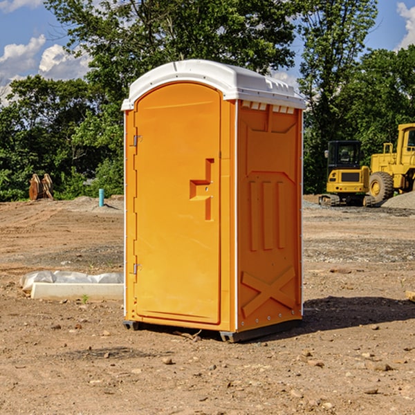 how often are the portable restrooms cleaned and serviced during a rental period in Hueytown